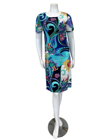 Furstenberg 323/30453 Blue Floral Vibes Swim Cover Up myselflingerie.com